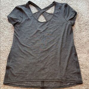 lululemon athletica Gray Short-Sleeve Cross-Back Tee